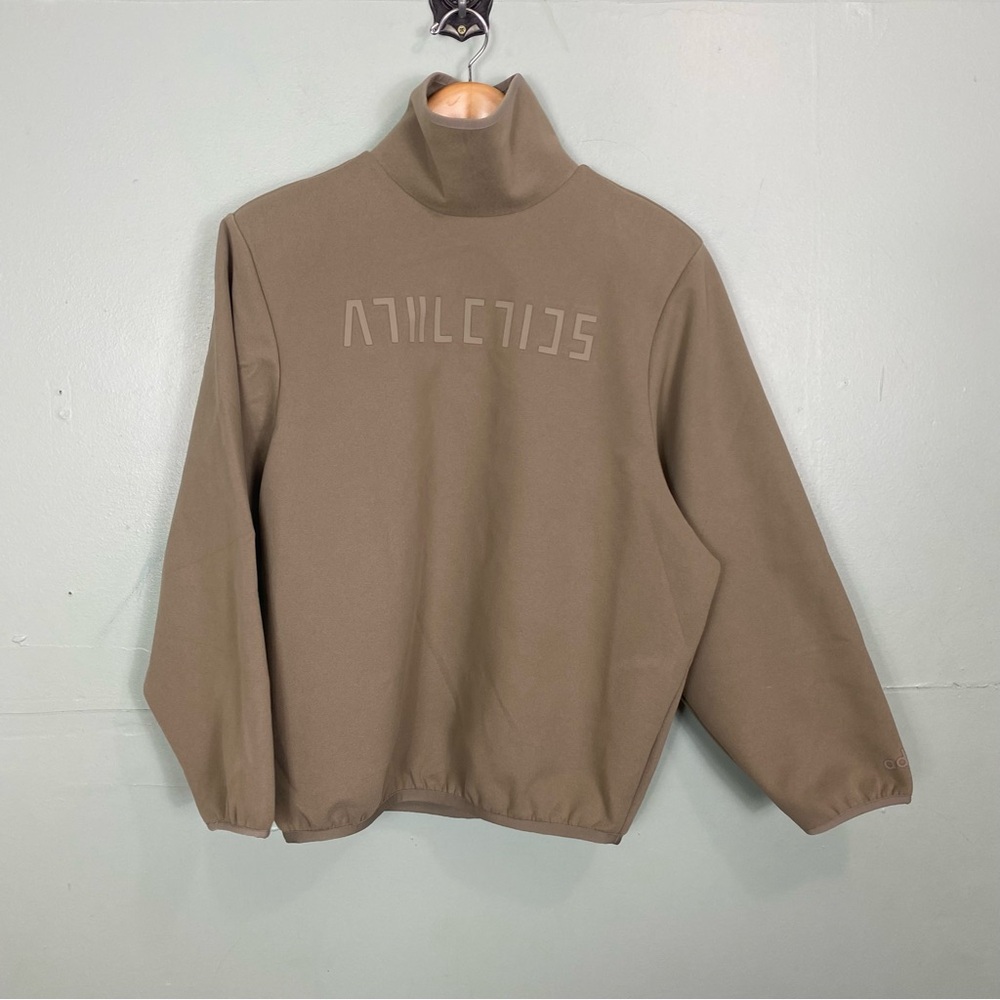 Fear of God Adidas Women's Suede Sweatshirt Mock Neck Clay Taupe Sz M